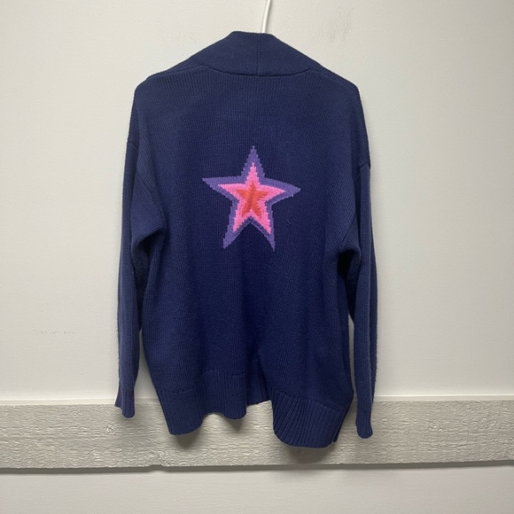 Candace Cameron Bure Sweaters - Open Front Star Cardigan Sweater M